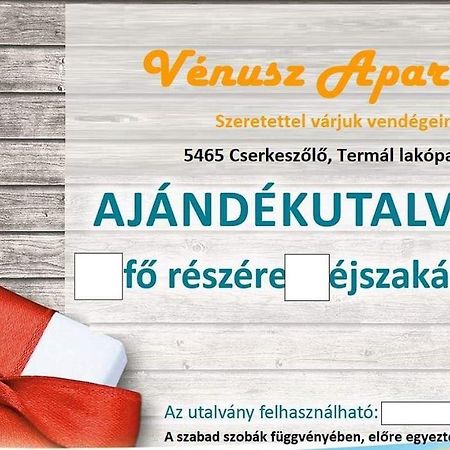 Venusz Apartman Cserkeszőlő 외부 사진