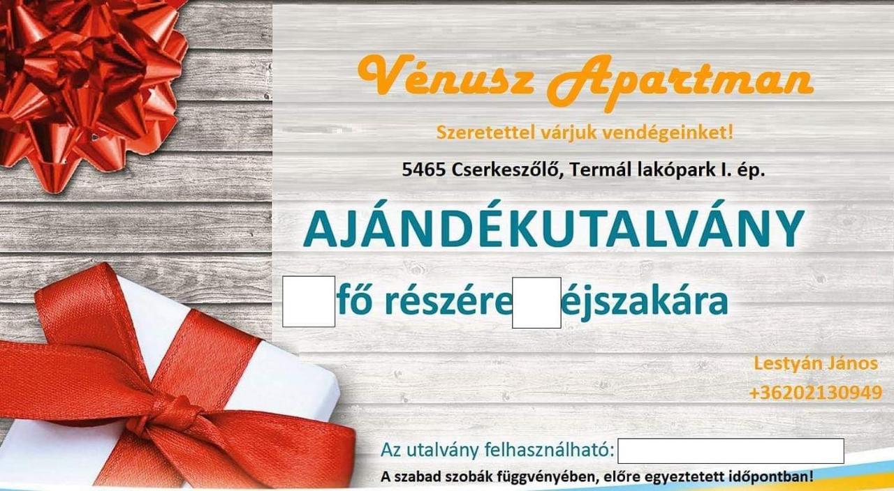 Venusz Apartman Cserkeszőlő 외부 사진